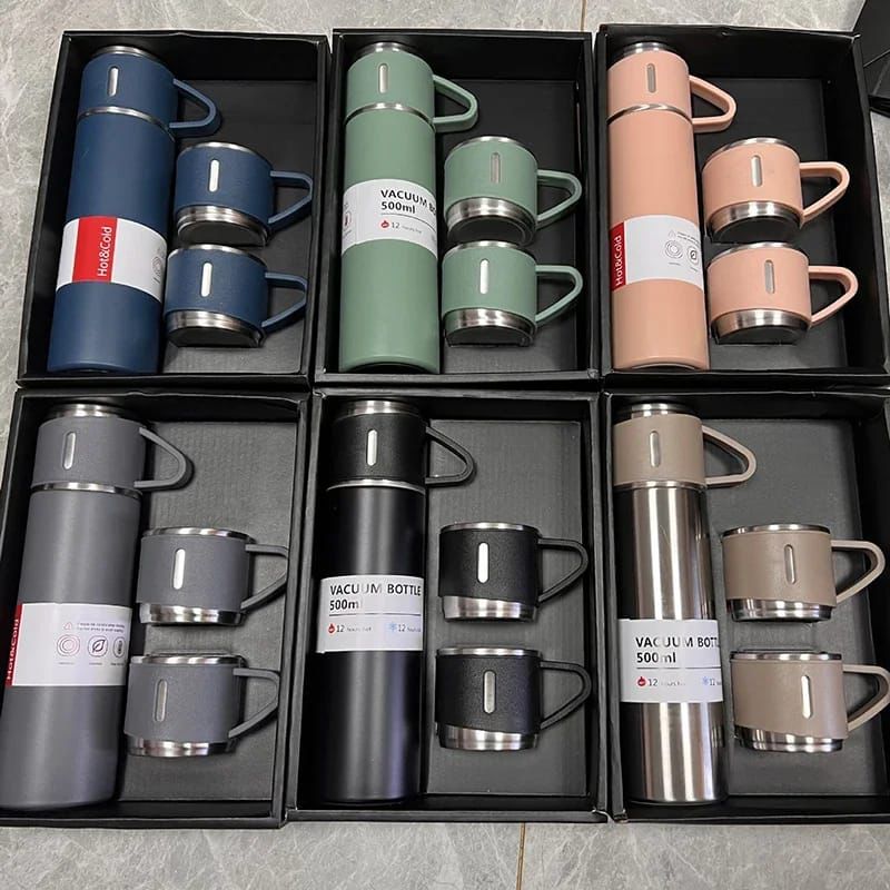 Termo con Taza Integrada – ¡Tu Compañero Perfecto Para Todo el Día!
