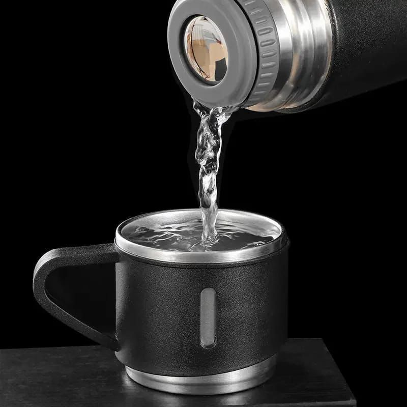 Termo con Taza Integrada – ¡Tu Compañero Perfecto Para Todo el Día!