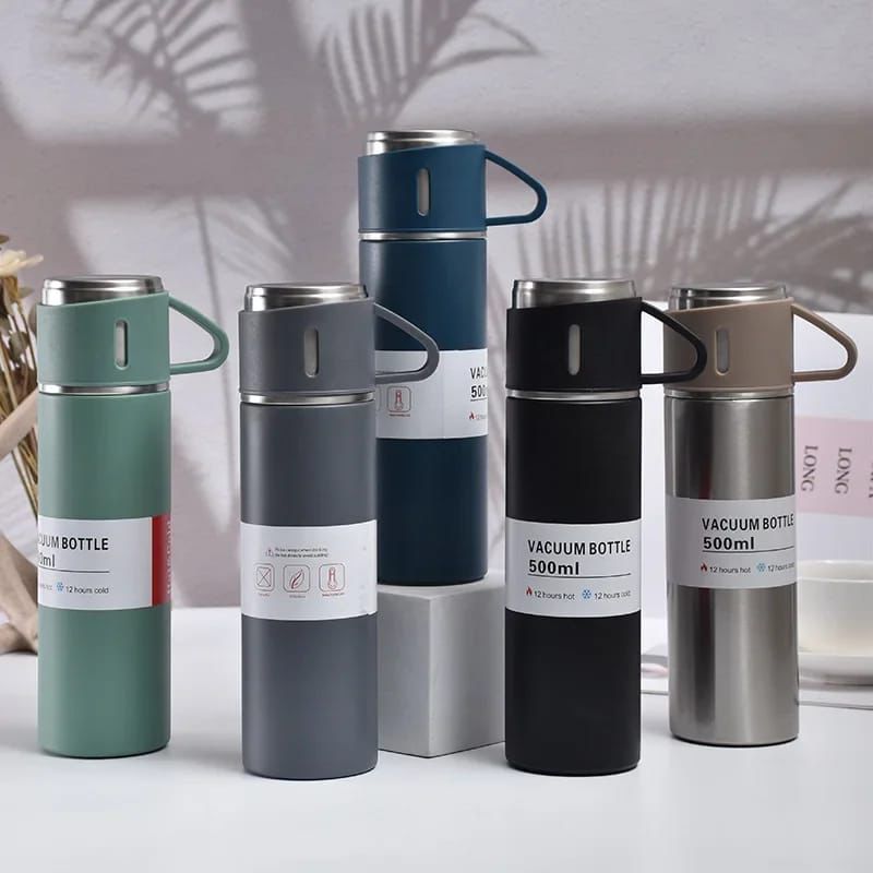 Termo con Taza Integrada – ¡Tu Compañero Perfecto Para Todo el Día!