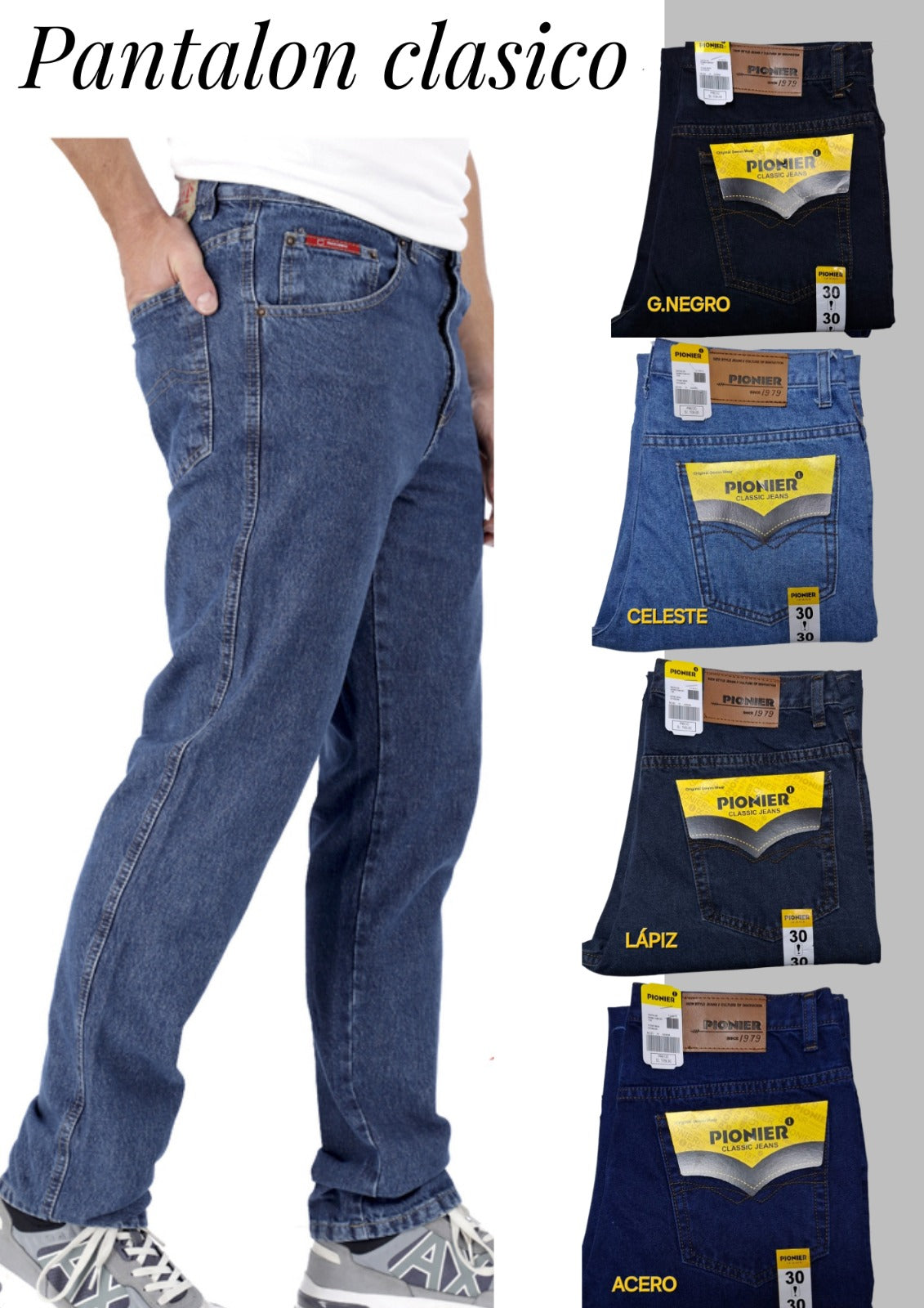 đ Jean ClĂĄsico Pionier para Caballero â Elegancia Atemporal y Calidad Garantizada