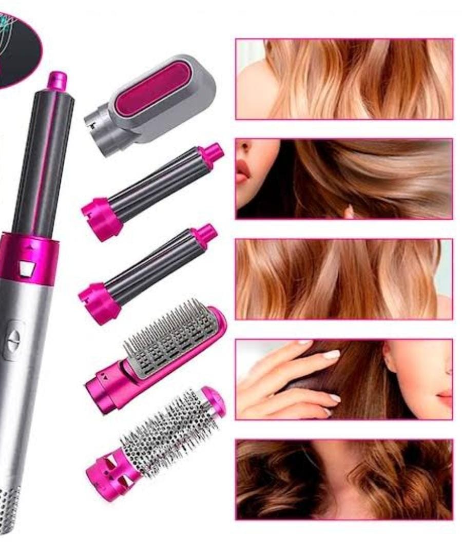 ✨ Cepillo 5 en 1 para Cabello – ¡Alisa, seca, da volumen y estiliza en minutos! ✨