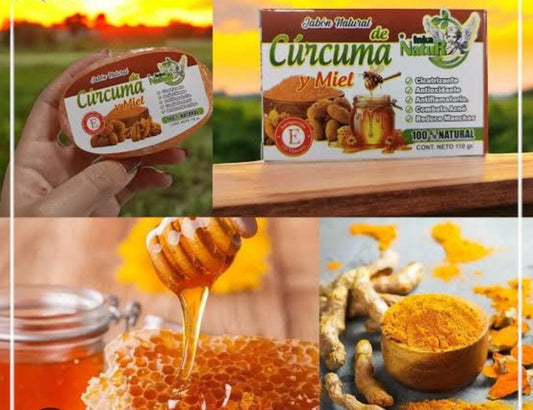 🌿 Jabón Artesanal de Cúrcuma – Piel Radiante y Natural 🌟