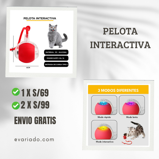 🎾 Pelota Interactiva para Mascotas – ¡Diversión sin límites para tu mejor amigo! 🐶🐱